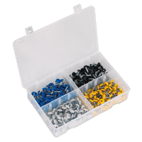 Number Plate Screw Assortment 200pc 4.8mm x 18mm Plastic Enclosed Head. AB076NP