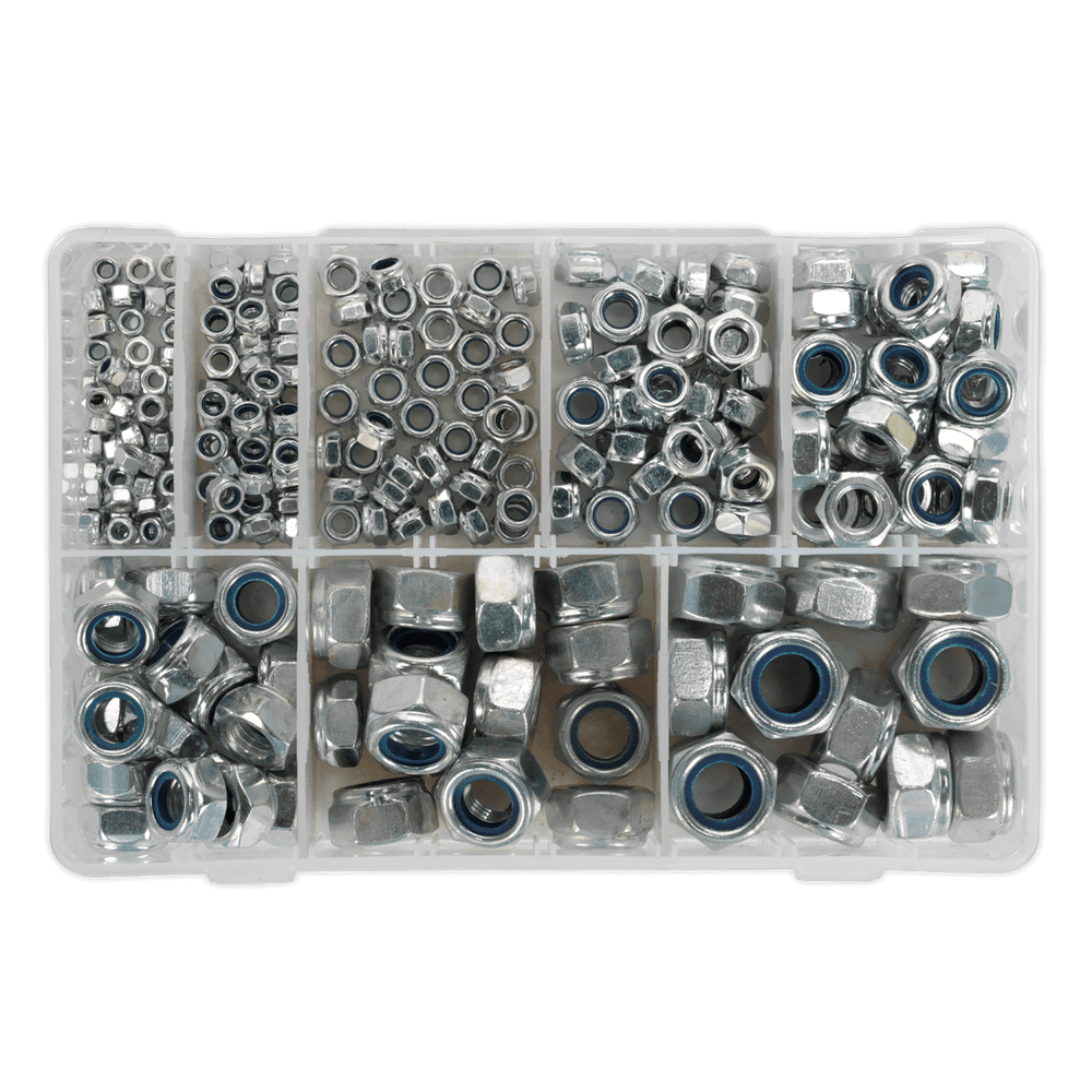 Nylon Lock Nut Assortment 255pc M4M16 DIN 985 AB033LN