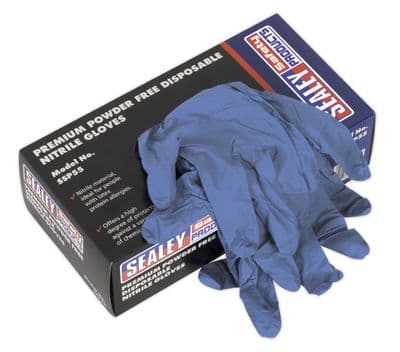 Premium Powder Free Disposable Nitrile Gloves Extra-Large Pack of 100