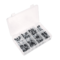 Rivet Assortment 200pc Black Anodised AB074BR