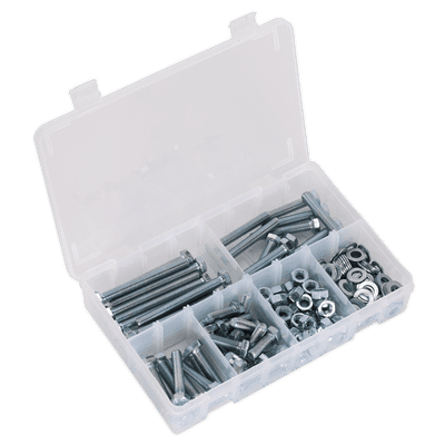 Setscrew, Nut & Washer Assortment 220pc High Tensile M8 Metric. AB051SNW