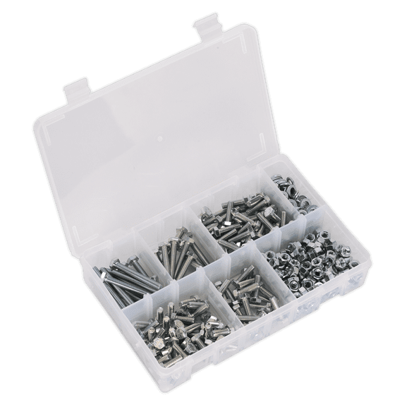 Setscrew, Nut & Washer Assortment 408pc High Tensile M6 Metric. AB050SNW