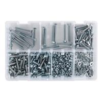 Setscrew, Nut & Washer Assortment 444pc High Tensile M5 Metric. AB049SNW