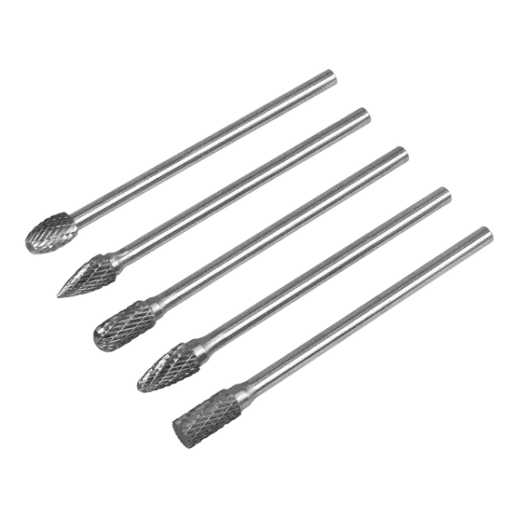 Tungsten Carbide Rotary Burr Set Extra-Long 5pc. SDBK5XL