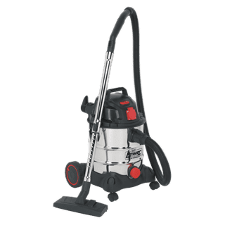 Vacuum Cleaner Industrial 20L 1400W/230V Stainless Drum Auto Start.  PC200SDAUTO