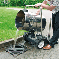 Vacuum Cleaner Industrial Wet & Dry 77L Stainless Steel Drum with Swivel Emptying 2400W.  PC477