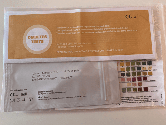 2 x Urine Test Strips for Diabetes Glucose Testing Kit
