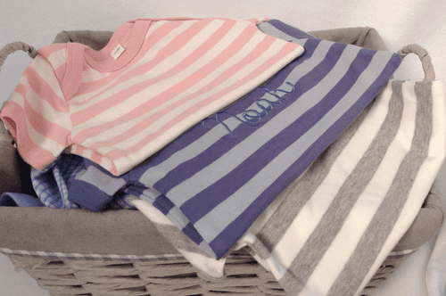 Baby Bodysuit Blue/Light Blue Stripe3-6 Months
