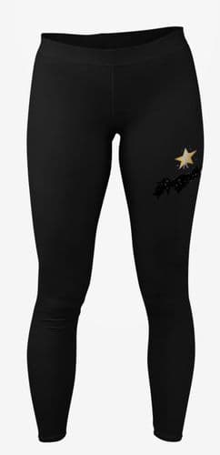 Leggings black with Shine Acrobatics Club on the front