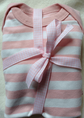 Stripey set Pink/whiteStripe 3-6 Months