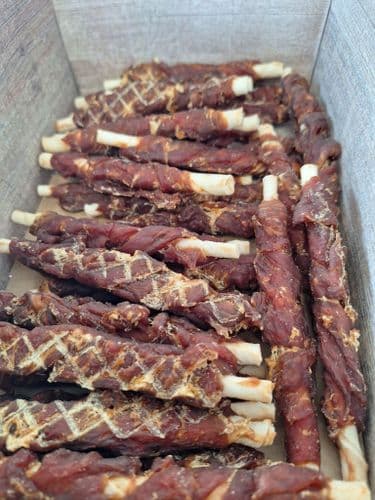Duck wrapped chewing sticks