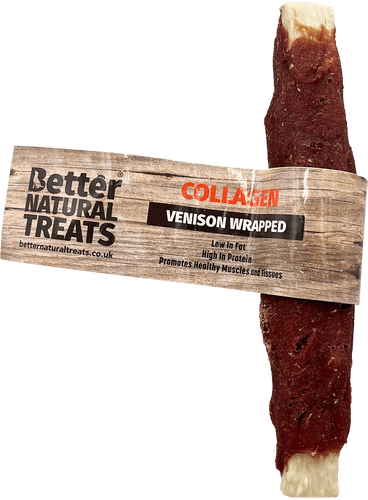 Venison wrapped collagen stick (13cm)