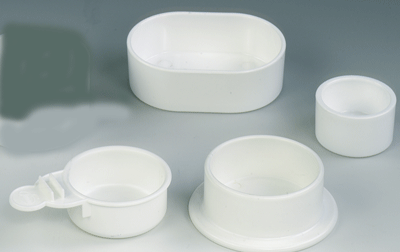 White Oval Moulded Plastic Bowl - 11cm