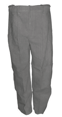 Grey Chrome leather Welding Trousers