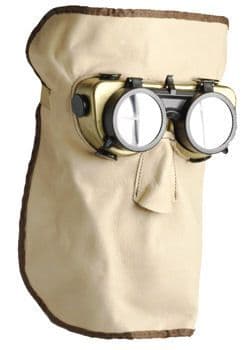 Leather Welding Mask, with Flip Up Welding Goggles