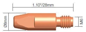 MB25 MIG Welding Contact Tips (Pkt)