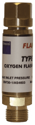 Oxygen Flashback Arrestor - Inline