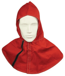 Red Flame Retardant Welding Hood with Cape
