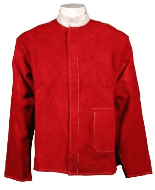 Red Leather Welding Jacket