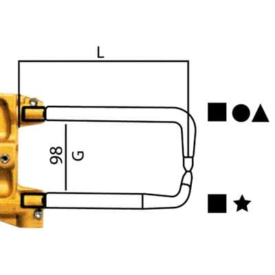 Tecna 18mm Bent Spot Welding Arms with Caps