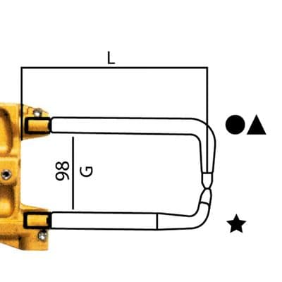 Tecna 18mm Bent Spot Welding Arms with Caps.