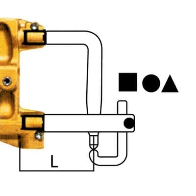 Tecna 18mm Spot Welding Arms with Caps and Bent Electrode.