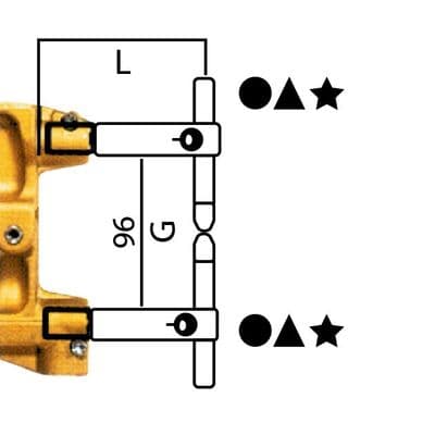 Tecna 18mm Spot Welding Straight Arms.