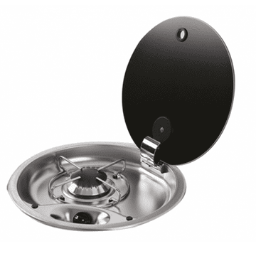 **CLEARANCE** - FC1345 ROUND 1 BURNER HOB WITH GLASS LID