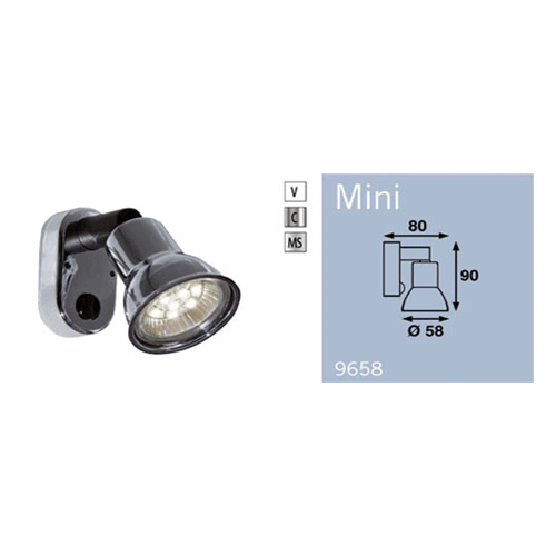 **CLEARANCE** - MINI WALL LIGHT - CHROME OR MATT SILVER