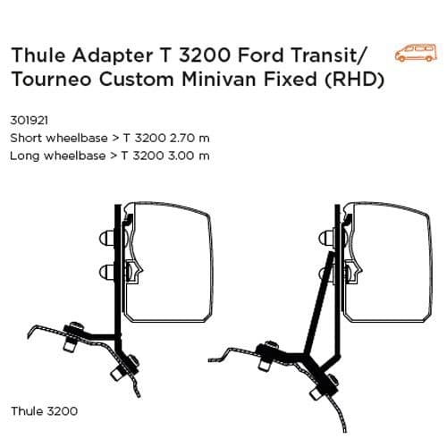 ADAPTER 3200 TRANSIT CUSTOM RHD 2012-2023