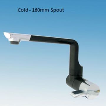 ARONA COLD TAP 100MM/160MM SPOUT BLACK/CHROME