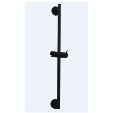 BLACK STILO SHOWER RAIL 600MM X 18MM DIA
