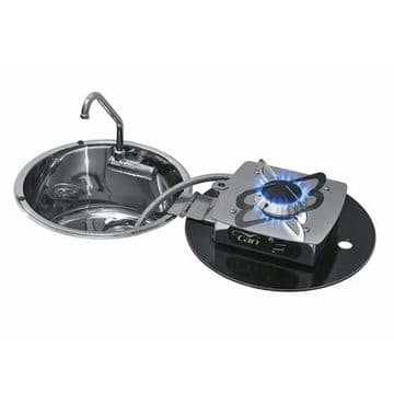 FOLDY - ROUND SINK, SINGLE BURNER UNIT