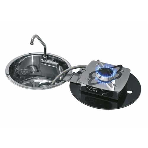 FOLDY -  ROUND SINK, SINGLE BURNER UNIT