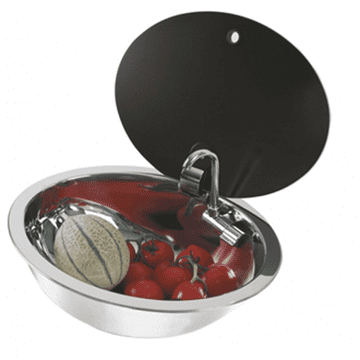 LR1450 OVAL SINK C/W GLASS LID & COLD TAP