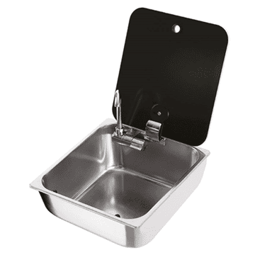 LR1760 RECTANGULAR SINK C/W GLASS LID