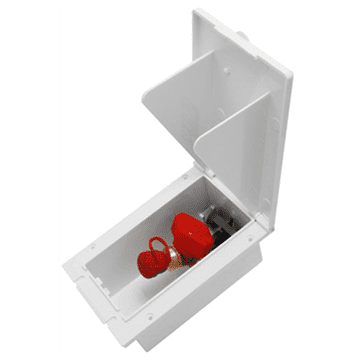 MPK WHITE GAS OUTLET BOX C/W GAS VALVE