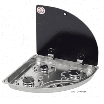 TRIANGULAR 3 BURNER HOB LH OR RH