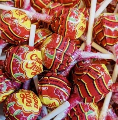 100 x  Cherry Chupa Chups
