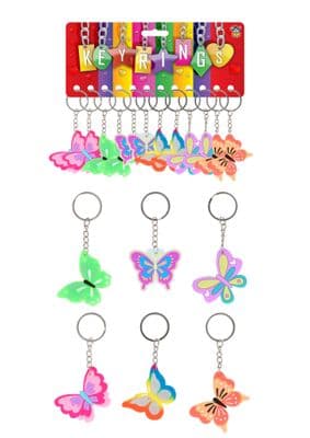 12 x Butterfly Keychains 12-Pack (5cm) (Works out at JUST 17p per keyring) (3)