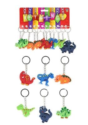 12 x Dinosaur Keychains  (5cm)  (Works out at JUST 17p per keyring)