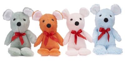 32CM MICE WITH RIBBON 4 ASST (12.5