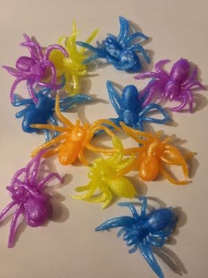 3cm Stretchy Spiders x 100