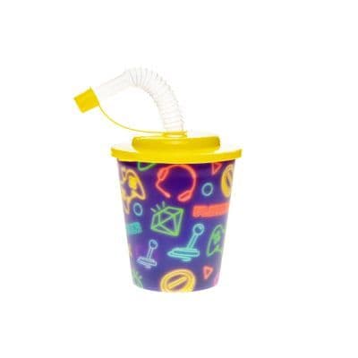 3D CUP W STRAW & LID - Gamer Design