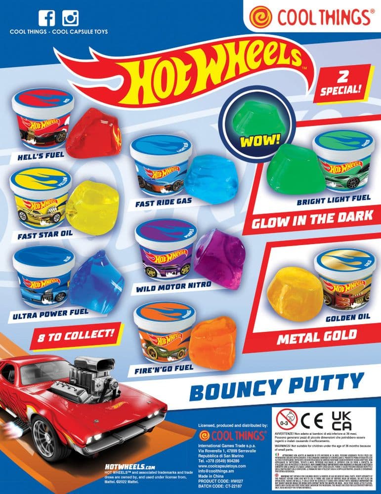50mm Hot Wheels Bouncing Putty x 100