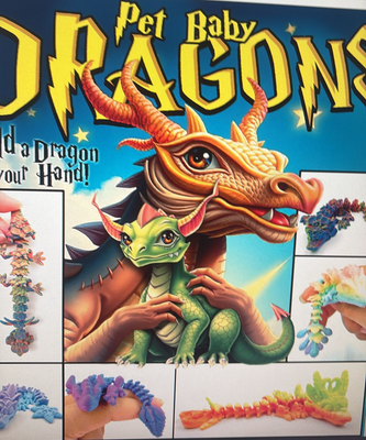 50mm Pet Baby Dragons x 100