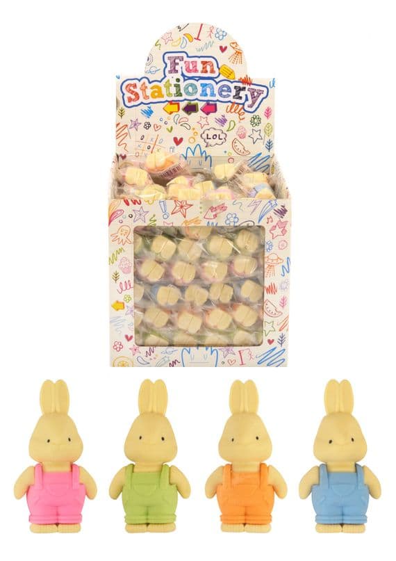 ERASER RABBIT 5.5CM 4 ASTD COLS