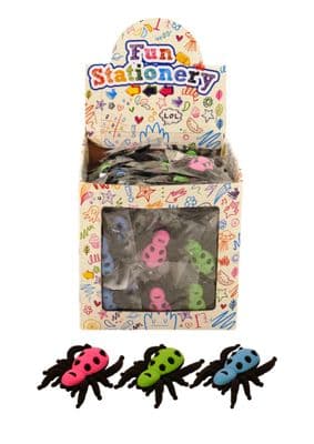 Eraser Spider 6cm    3 assorted designs