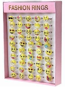 Fashion Emoji Rings x 50