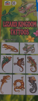 Lizard Kingdom  Flatpack Vending Tattoos x 300